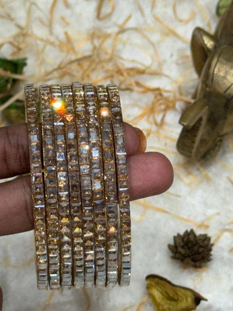 Side Bangle With Stone Work