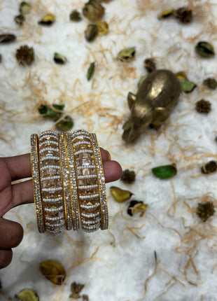 Side Bangle With Stone Work