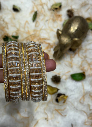 Side Bangle With Stone Work