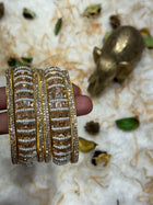 Side Bangle With Stone Work