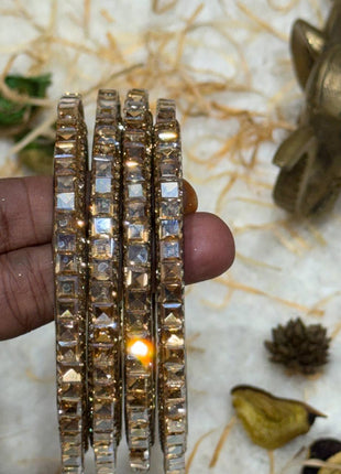 Side Bangle With Stone Work