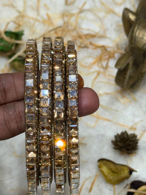 Side Bangle With Stone Work