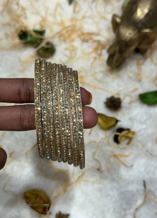 Side Bangle With Stone Work