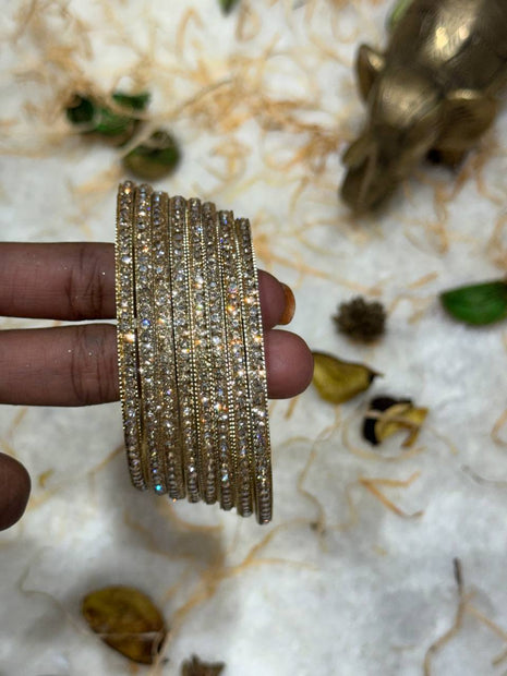 Side Bangle With Stone Work