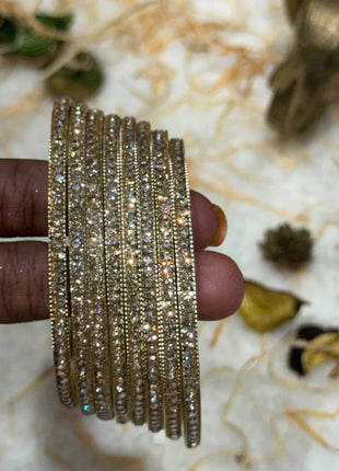 Side Bangle With Stone Work