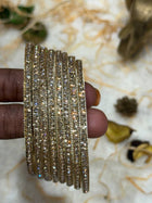 Side Bangle With Stone Work