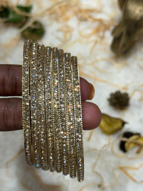 Side Bangle With Stone Work