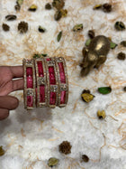 Side Bangle With Stone Work