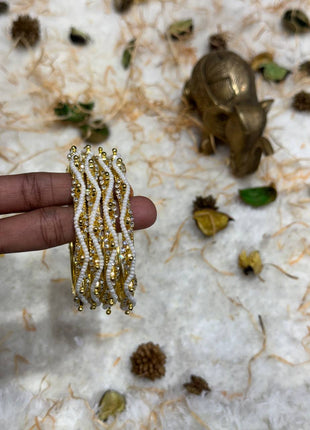 Side Bangle With Stone Work