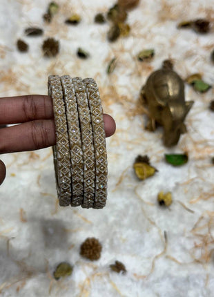 Side Bangle With Stone Work