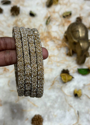 Side Bangle With Stone Work