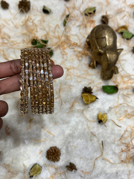 Side Bangle With Stone Work