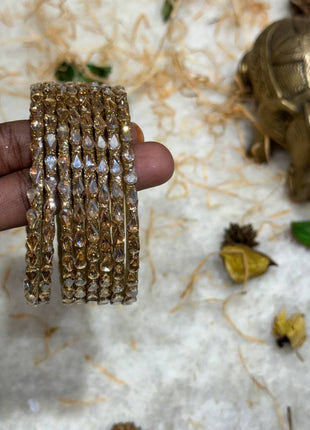 Side Bangle With Stone Work