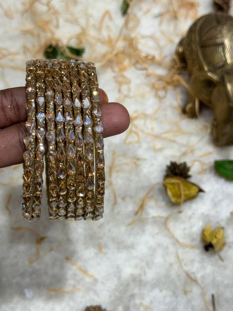 Side Bangle With Stone Work