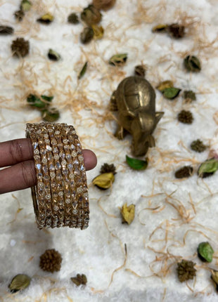 Side Bangle With Stone Work