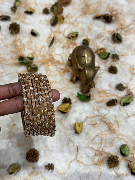 Side Bangle With Stone Work