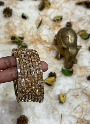 Side Bangle With Stone Work