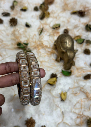 Side Bangle With Stone Work