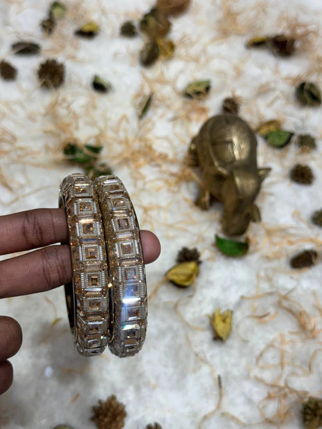 Side Bangle With Stone Work