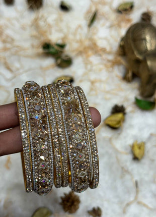 Side Bangle With Stone Work