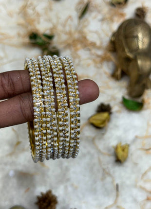 Side Bangle With Stone Work