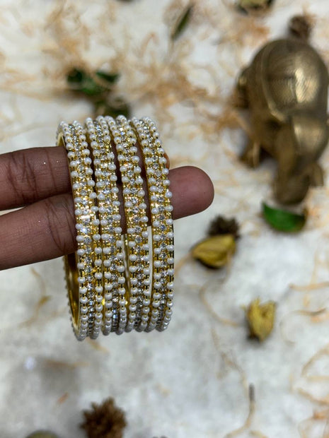 Side Bangle With Stone Work