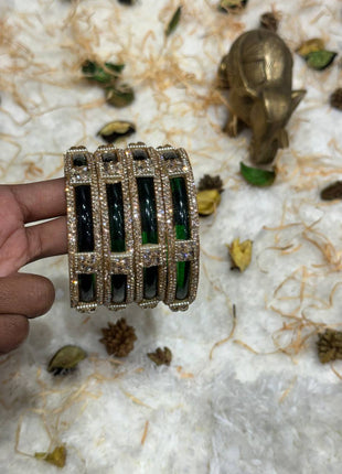 Side Bangle With Stone Work