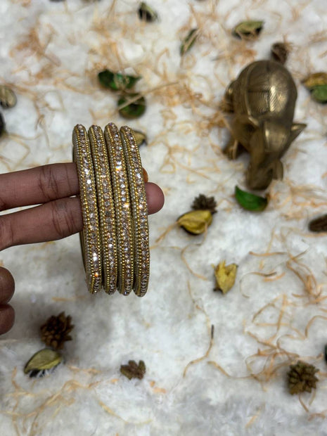 Side Bangle With Stone Work