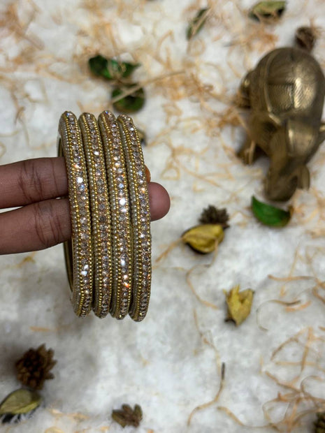 Side Bangle With Stone Work