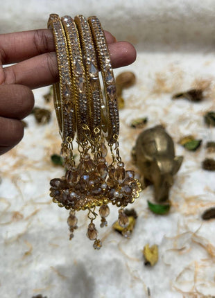 Side Bangle With Stone Work