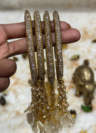 Side Bangle With Stone Work