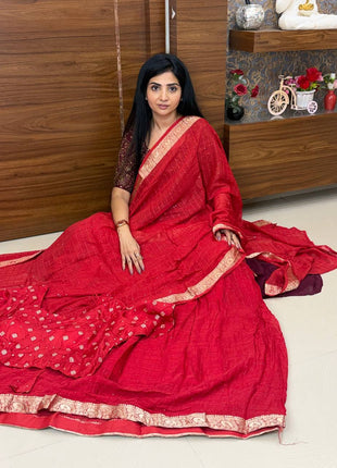 Georgette Half Saree (Stitched Skirt ,Free Size Blouse)