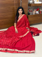 Georgette Half Saree (Stitched Skirt ,Free Size Blouse)
