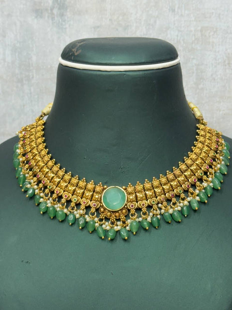 Stone With Choker Necklace Jewellery
