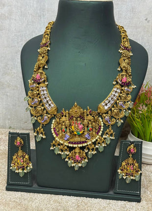 Temple with Diamond look Stone Jewellery