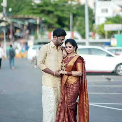 Couple Combo Collection ( Shirt + Dhoti + Saree)