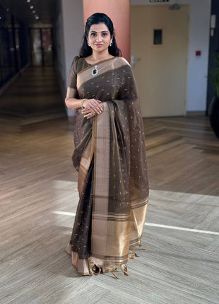 Handloom Linen Saree