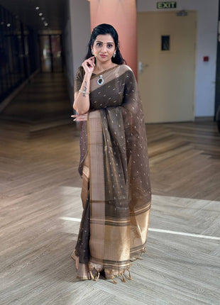 Handloom Linen Saree