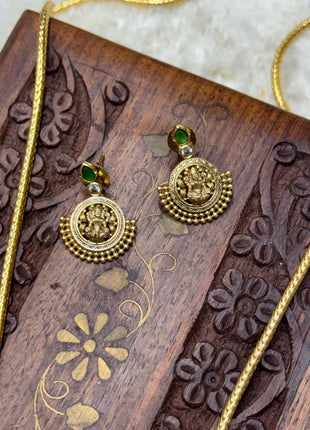 Long Dollar Chain With Earring