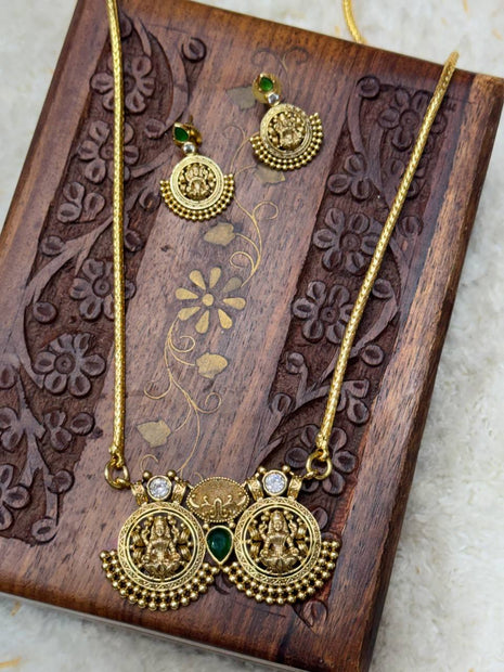 Long Dollar Chain With Earring
