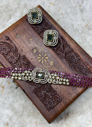 Stone With Choker Necklace Jewellery