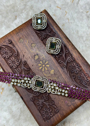 Stone With Choker Necklace Jewellery
