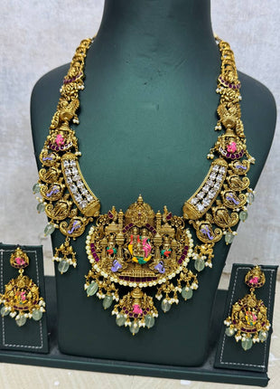 Temple with Diamond look Stone Jewellery