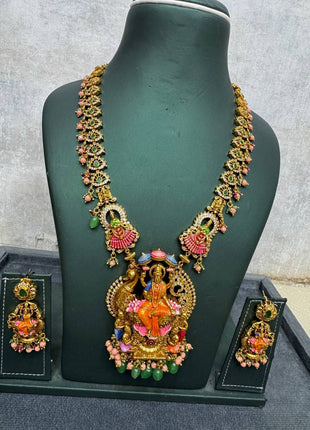 Temple with Diamond look Stone Jewellery