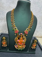 Temple with Diamond look Stone Jewellery