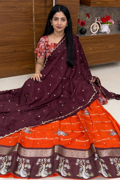 Lehenga is Free Size (Semi Stitched )