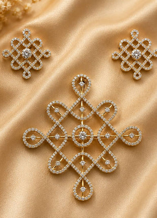 Stone Dollar With Earring
