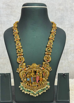 Temple with Diamond look Stone Jewellery