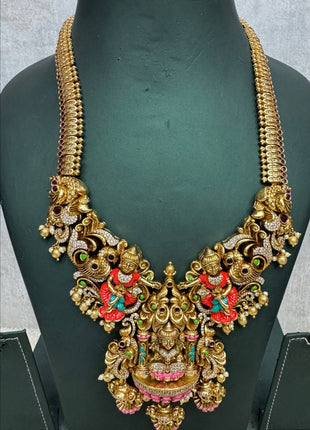Temple with Diamond look Stone Jewellery