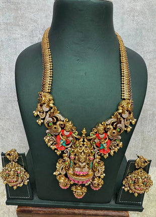 Temple with Diamond look Stone Jewellery